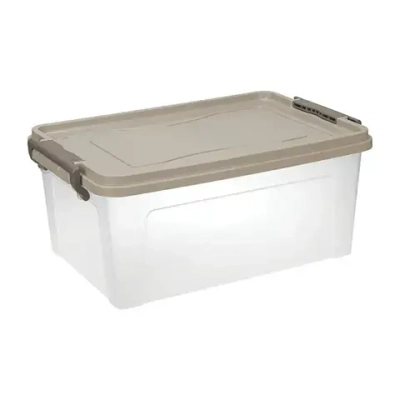 Контейнер для хранения прямоугольный 10,5л 427х138мм капучино