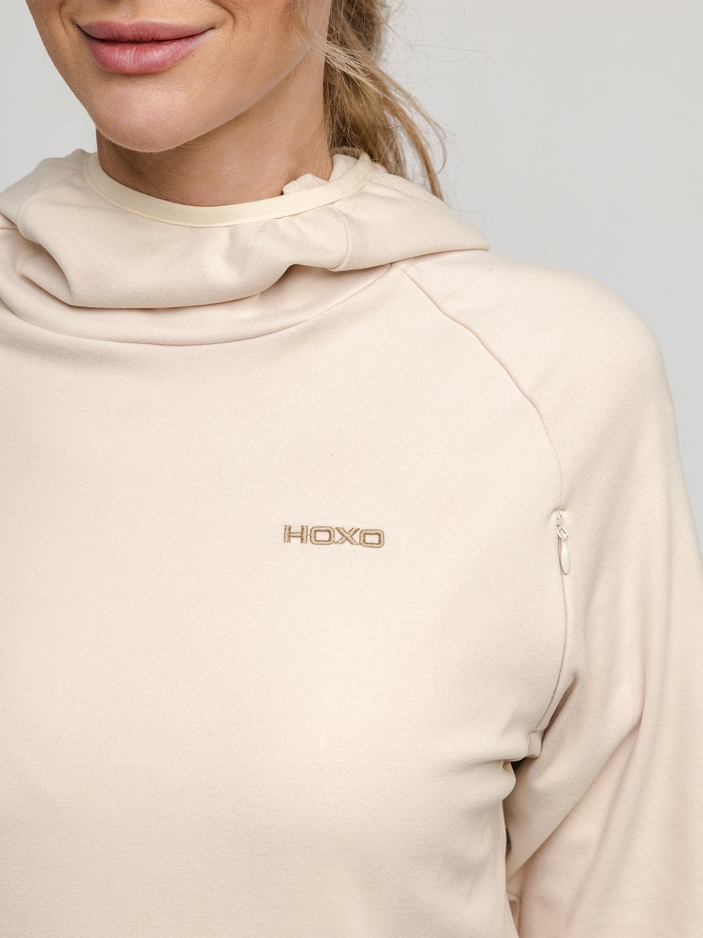 Кофта-ниндзя (с капюшоном), женская, цвет "Мягкая нуга"