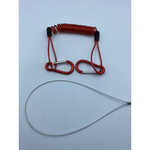 Трос страховочный красный для инструмента