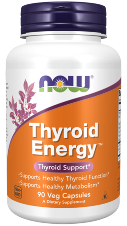 NOW Foods, Поддержка щитовидной железы, Thyroid Energy, 90 вегетарианских капсул