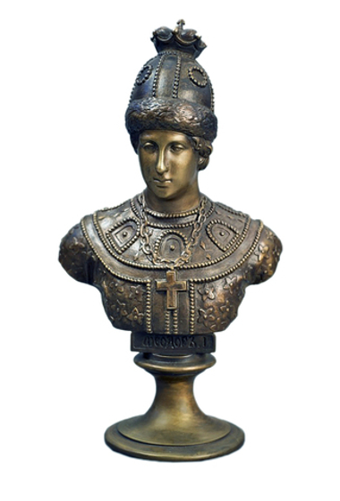 Феодор I. Бронзовый бюст царя Фёдора Алексеевича Романова. Фабрика Ф.Шопена. 1868 г.