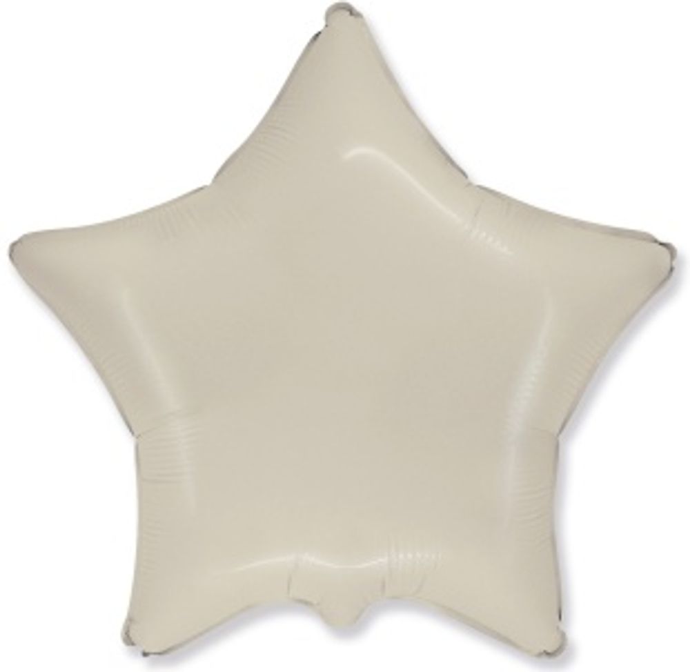 F Шар звезда (18'' / 46 см) Кремовый Сатин (БГ-15)