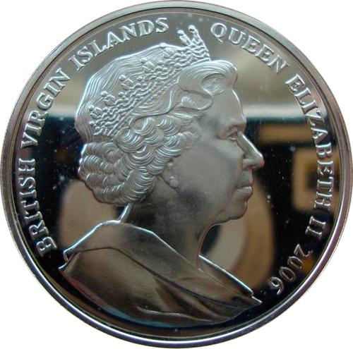 Британские Виргинские о-ва 10 долларов 2006 Король Эдвард VIII Короли и Королевы Англии Серебро
