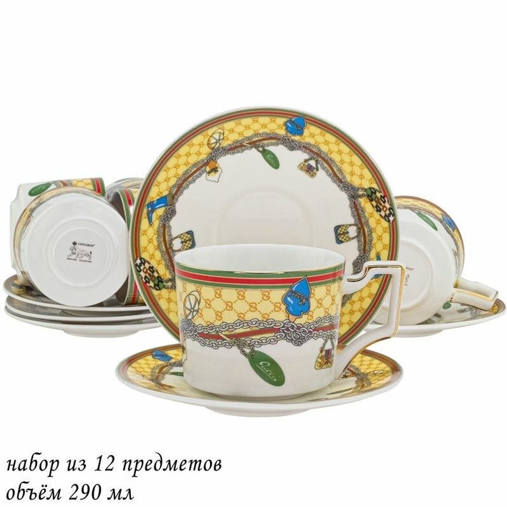 Lenardi 244-045 Чайный набор 12пр. 290 мл в под.уп.(х8)Фарфор