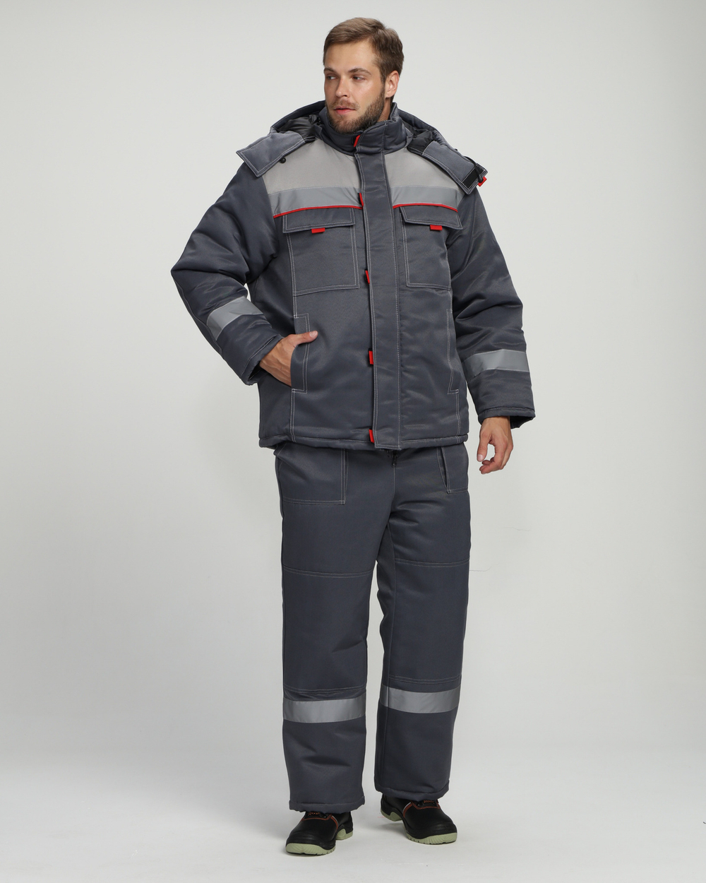 Костюм зимний "Фаворит" серый (UZ)