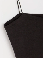 Черный кроп топ укороченный под пиджак