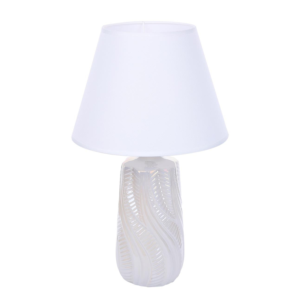 8211/1T CLASSI LN26 475 белый жемчужный/белый, керамика/текстиль Настольная лампа Е27 1*60W 220V SINNA