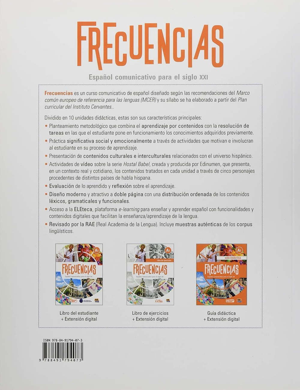 Frecuencias A1. Libro de ejercicios + extension digital: Exercises Book including free code to ELETeca and eBook