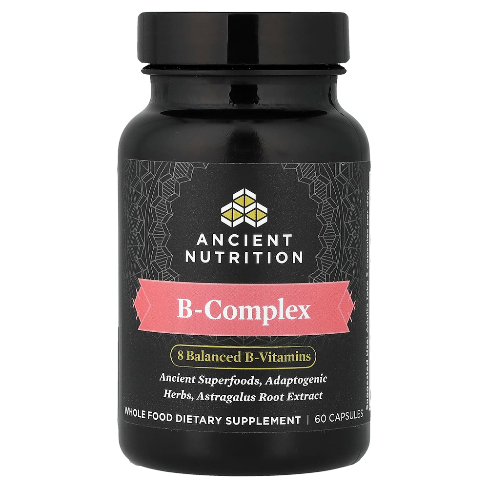 Ancient Nutrition, комплекс витаминов группы B, 60 капсул