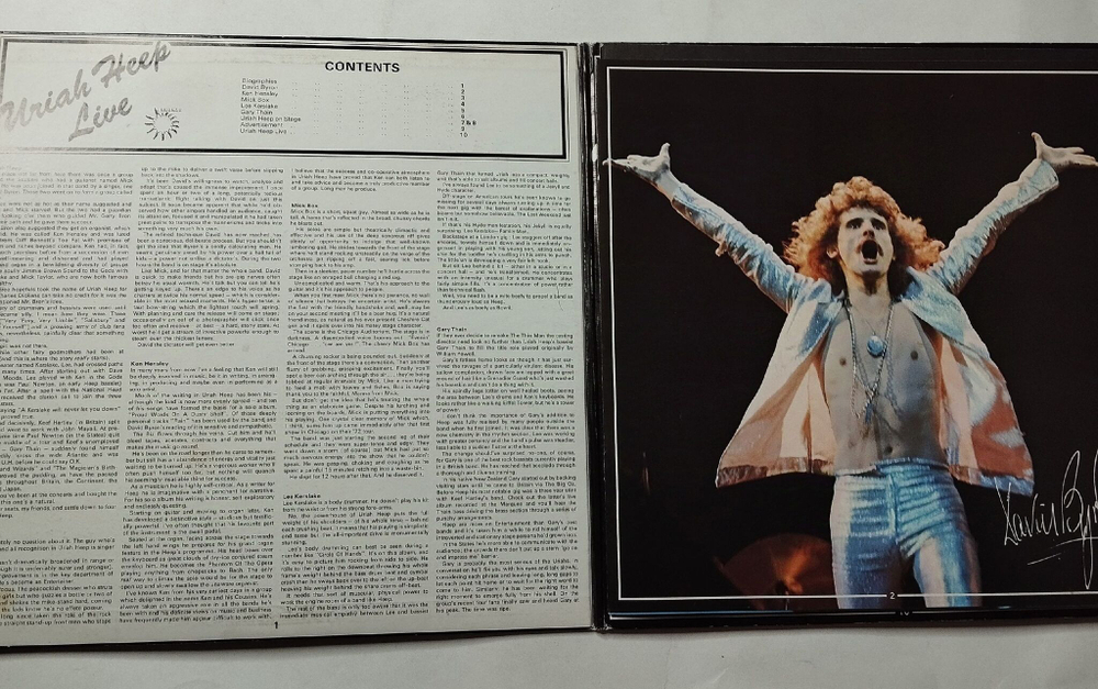 Винтажная виниловая пластинка LP Uriah Heep Live (Japan 1975) (No Obi) Sweet Lorraine