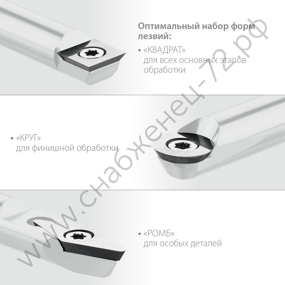 KRAFTOOL Precision-3 3 предм., Набор ручных резцов по дереву (18369)