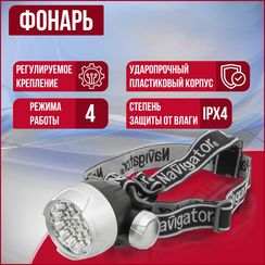 Фонарь NPT-Н01-3ААА налобный 25LED 28499