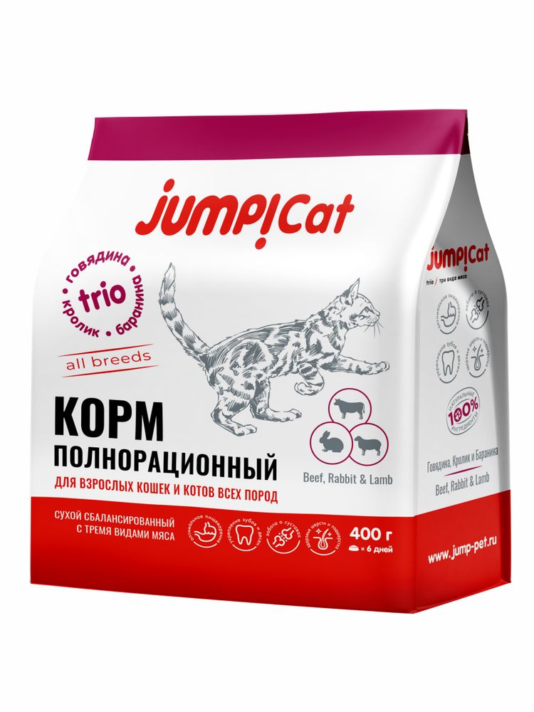 Корм для кошек Jump Trio Adult 0,4 кг