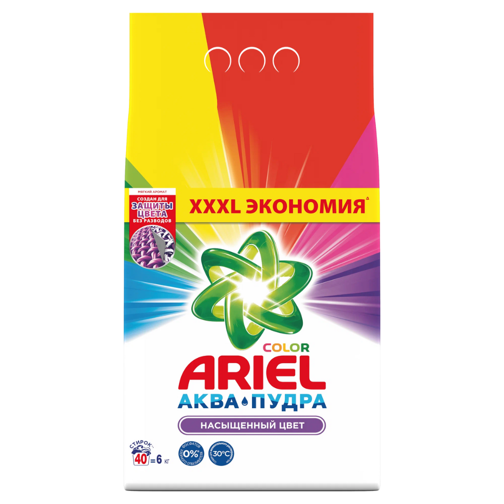 Стиральный порошок Ariel Color аква-пудра 6 кг