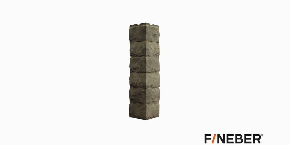 Наружный угол для Фасайдинга Дачный Скол 3D-Facture Дымчатый