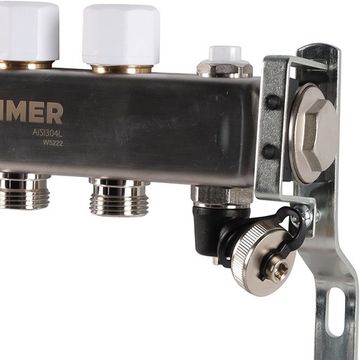 Коллектор Rommer 1"x3/4" на 4 контура с расходомерами и запорными клапанами RMS-1201-000004