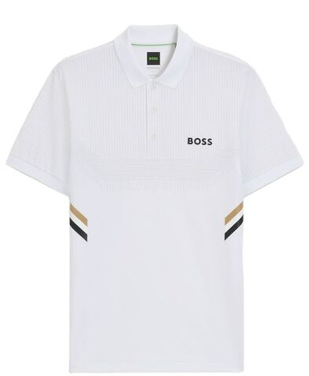 Теннисное поло BOSS Active Slim Fit With Moisture Management Shirt - white
