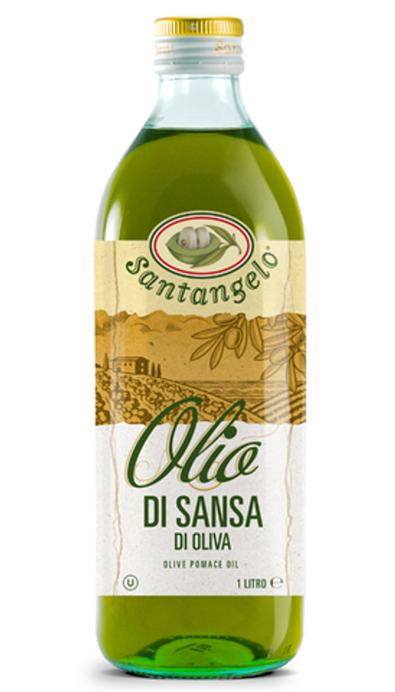Оливковое масло SANTANGELO Для жарки Рафинированное (Pomace) 1 литр в стекл. бутылке Италия