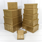 Коробка 34х26х15.3 см Набор 10 шт "Розы" с тиснением (Коричневый)