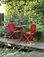 Стол пластиковый обеденный Nardi Spritz + Spritz Mini, красный, Ø605х400-765 мм