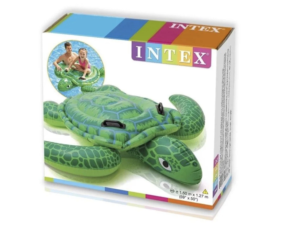 Надувной плот розовый "Фламинго" для плавания с ручками Intex 57558 142x137x97 см