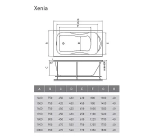 Ванна акриловая Relisan Xenia Гл000000981 170x75 белая