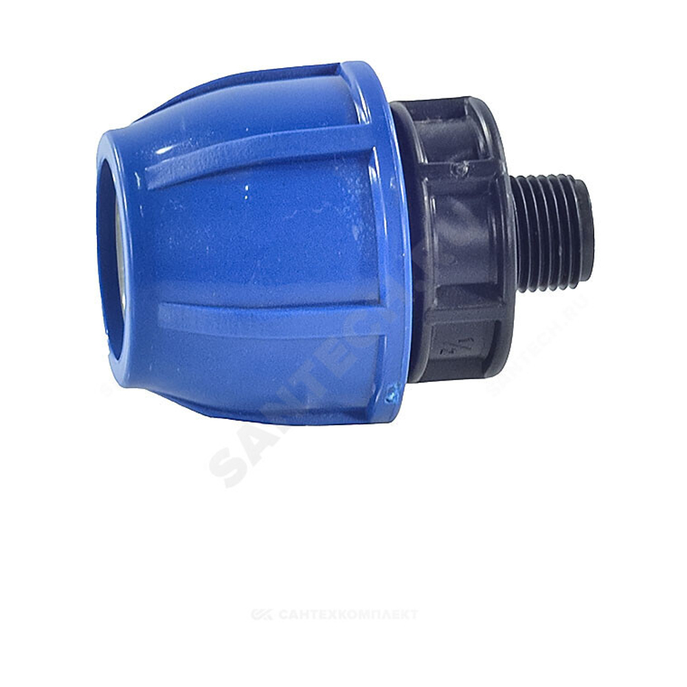 Муфта компрессионная ПЭ Дн 25х1/2" НР Ру16 RTP (РосТурПласт) 11502