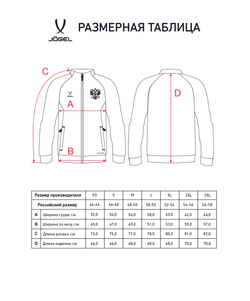 Джемпер тренировочный на молнии JÖGEL NATIONAL PerFormDRY Training FZ Jacket, красный
