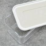 Банка для сыпучих продуктов 0,8л "Эстетика" прямоугольная (бело-бежевый)