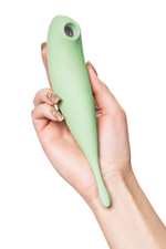Вакуум-волновой бесконтактный стимулятор клитора Satisfyer Twirling Pro зеленый