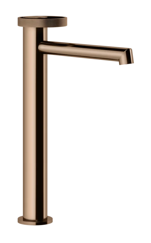 Смеситель для раковины Gessi Anello, высокий, длинный излив, цвет Copper PVD