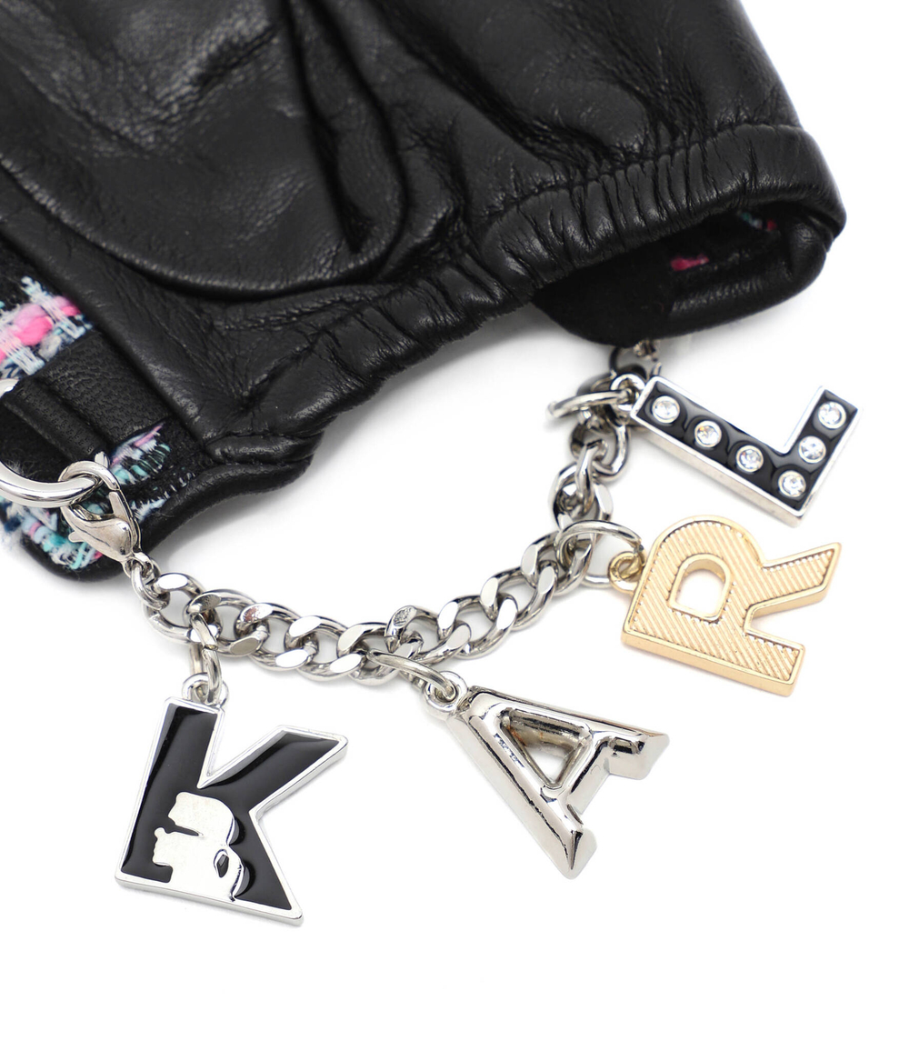 кожаные перчатки Karl Lagerfeld - разноцветная(225W3605)