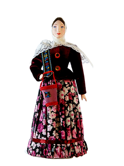 Кукла коллекционная в костюме "Водоноска-казачка" в теплой рубахе