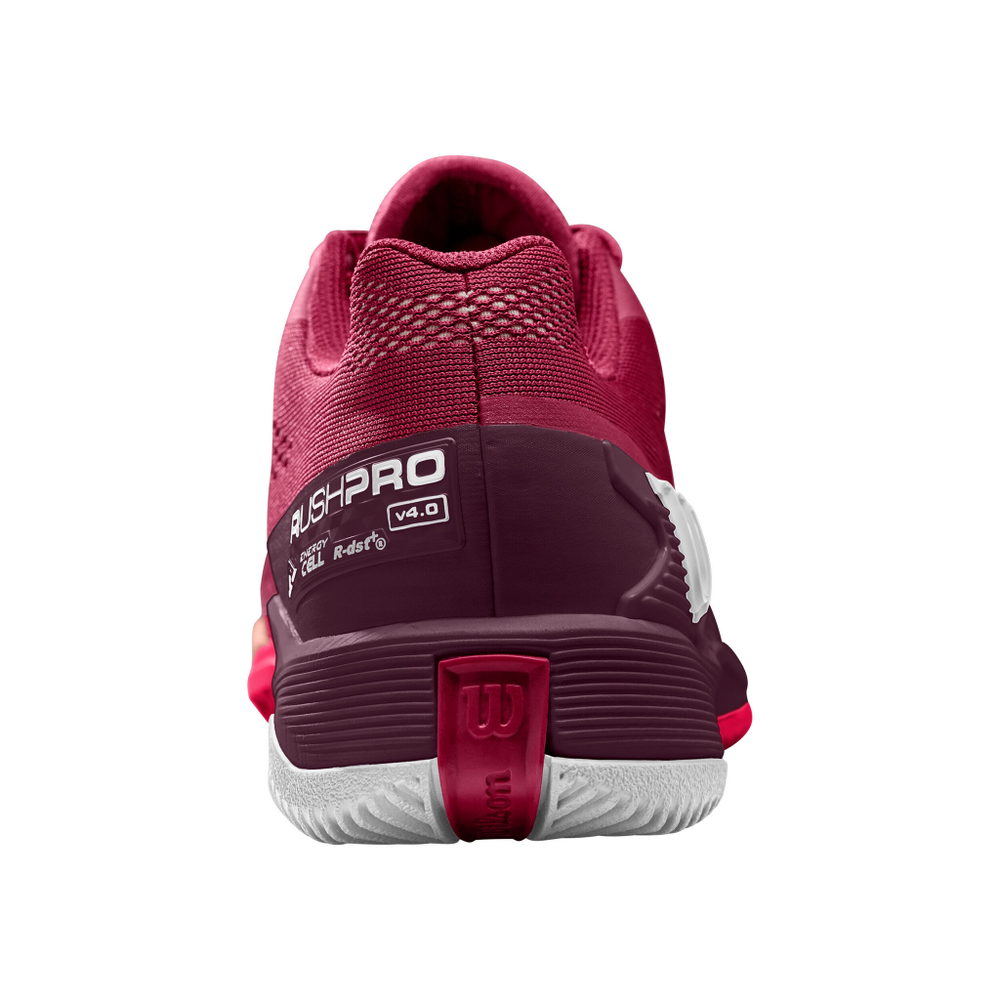 Женские теннисные кроссовки Wilson Rush Pro 4.0 All Court Shoe Women - Dark Red, Berry
