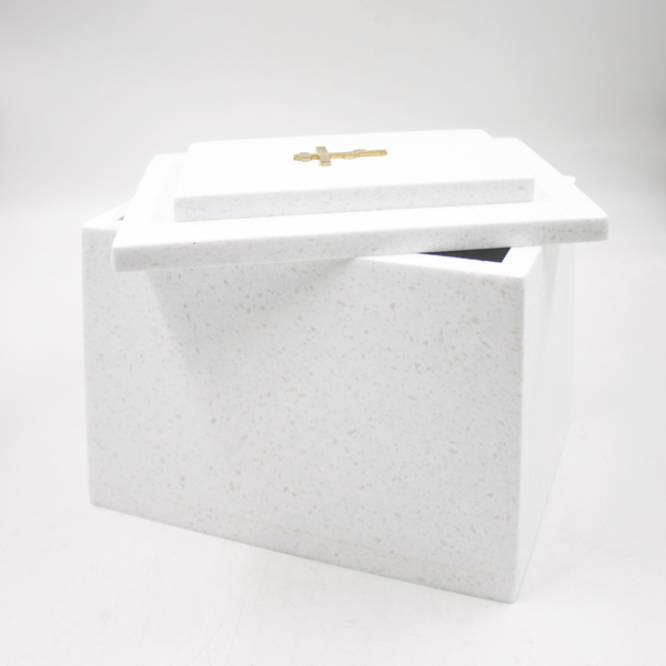 Урна для праха "Ковчег с декором" мрамор