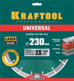 KRAFTOOL LASER-UNIVERSAL 230 мм (22.2 мм, 10х2.8мм), алмазный диск (36680-230)