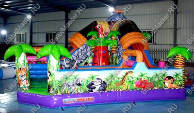 Надувной батут "В гостях у зебры"