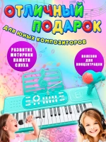Синтезатор с микрофоном детский, пианино музыкальное