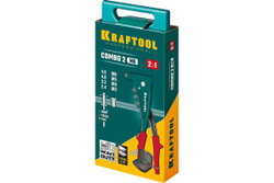 KRAFTOOL  Combo2-M6, 2 вида заклёпок, комбинированный литой заклепочник в кейсе (31180)