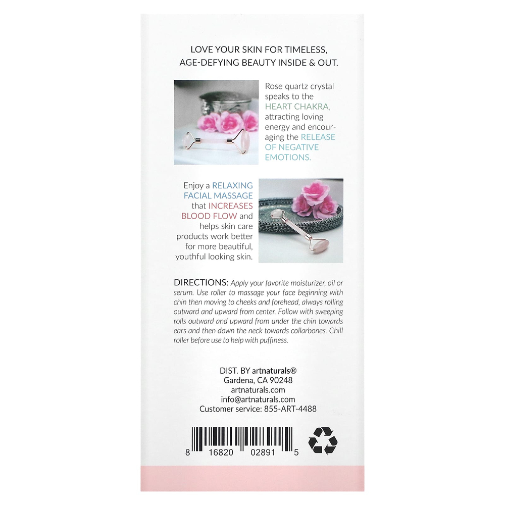 artnaturals, Массажер для лица из розового кварца, 1 шт.