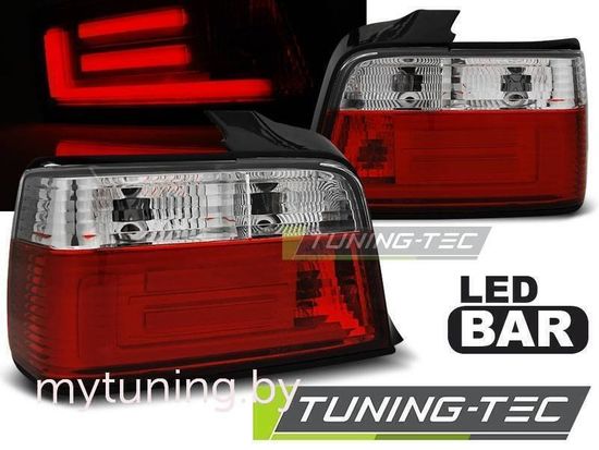 Задние фонари Bmw 3 E36 red white bar led