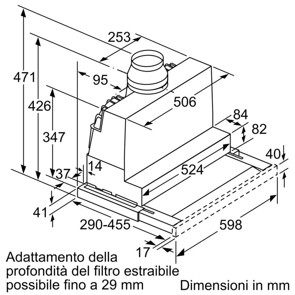 Встраиваемая вытяжка Bosch DFS067A51
