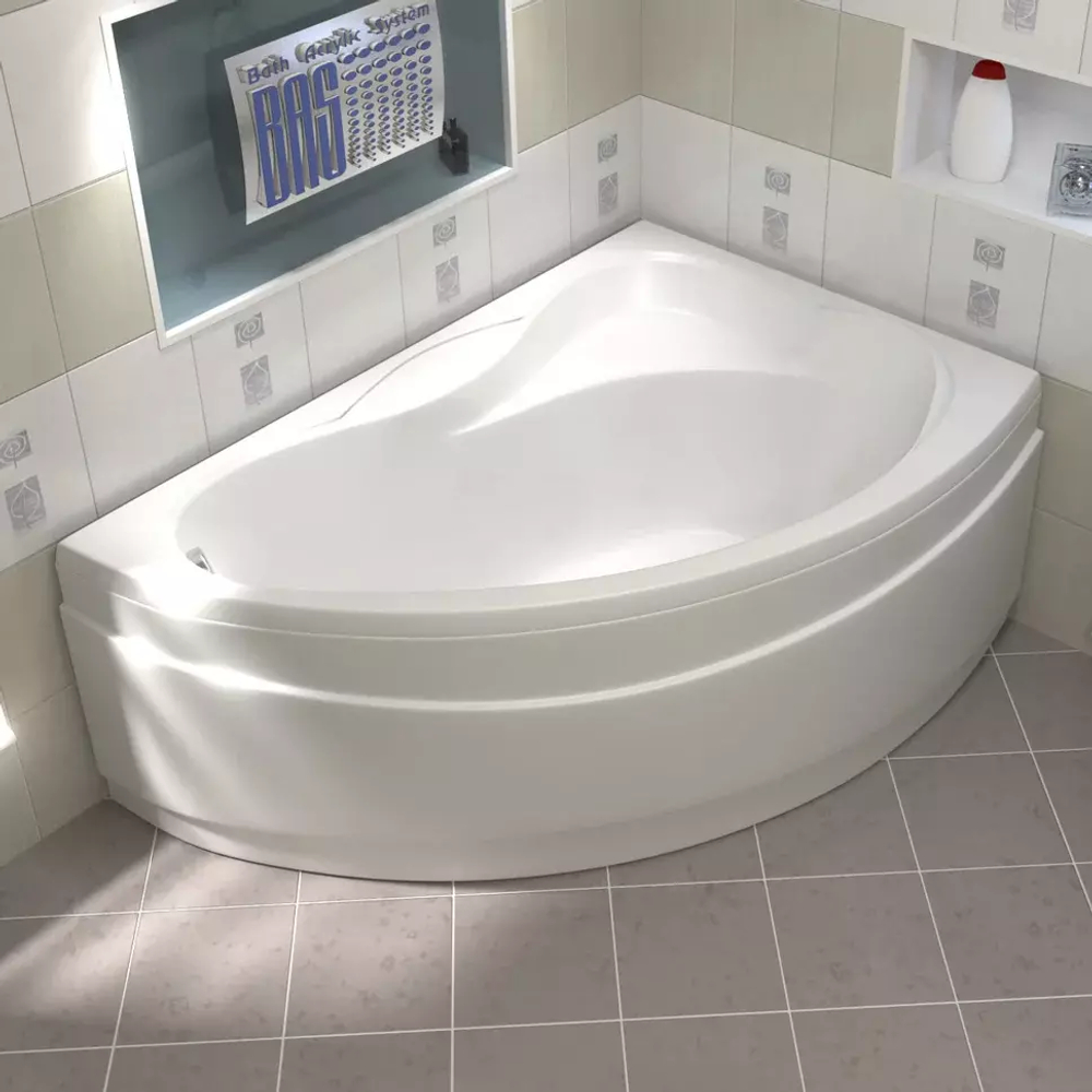 Акриловая ванна Bas (Бас) Вектра 150х90 R, с каркасом