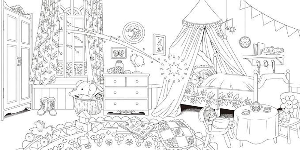Story A trip to the Land of Dreams. Coloring book
