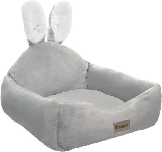 Gamma Лежанка для кошек и собак мелких пород зайка, серая, 500*500*220мм