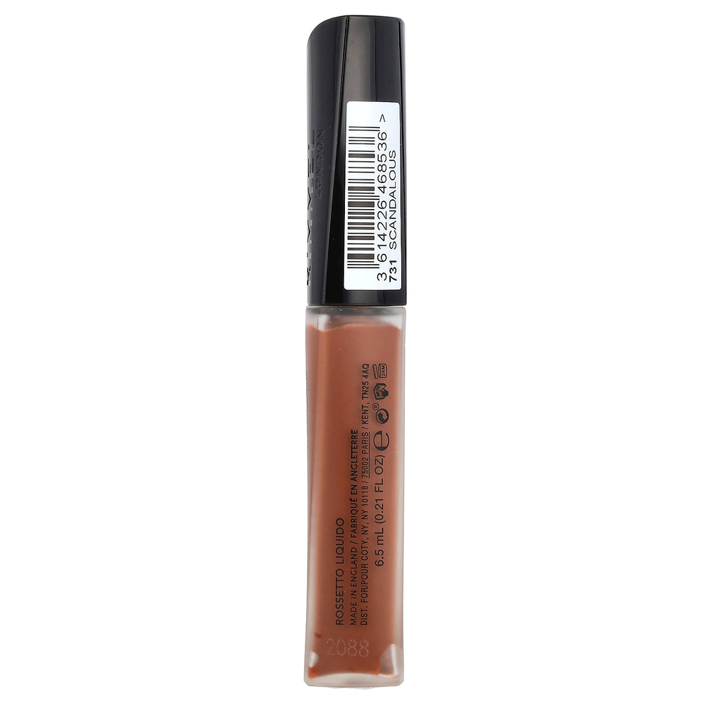 Rimmel London, Stay Matte, Liquid Lip Colour, 731 Scandalous, 0.21 fl oz (6.5 ml)