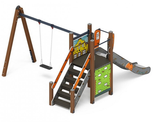 Игровой комплекс Счастливое детство Город ДИК 2.01.03-01 H=1200