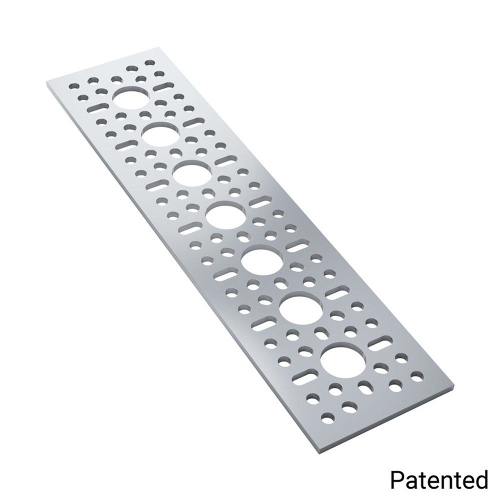 1123 Series Pattern Plate (1 x 7 Hole, 48 x 192mm)