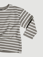 Лонгслив оверсайз Mjölk Полоска бежево-серая