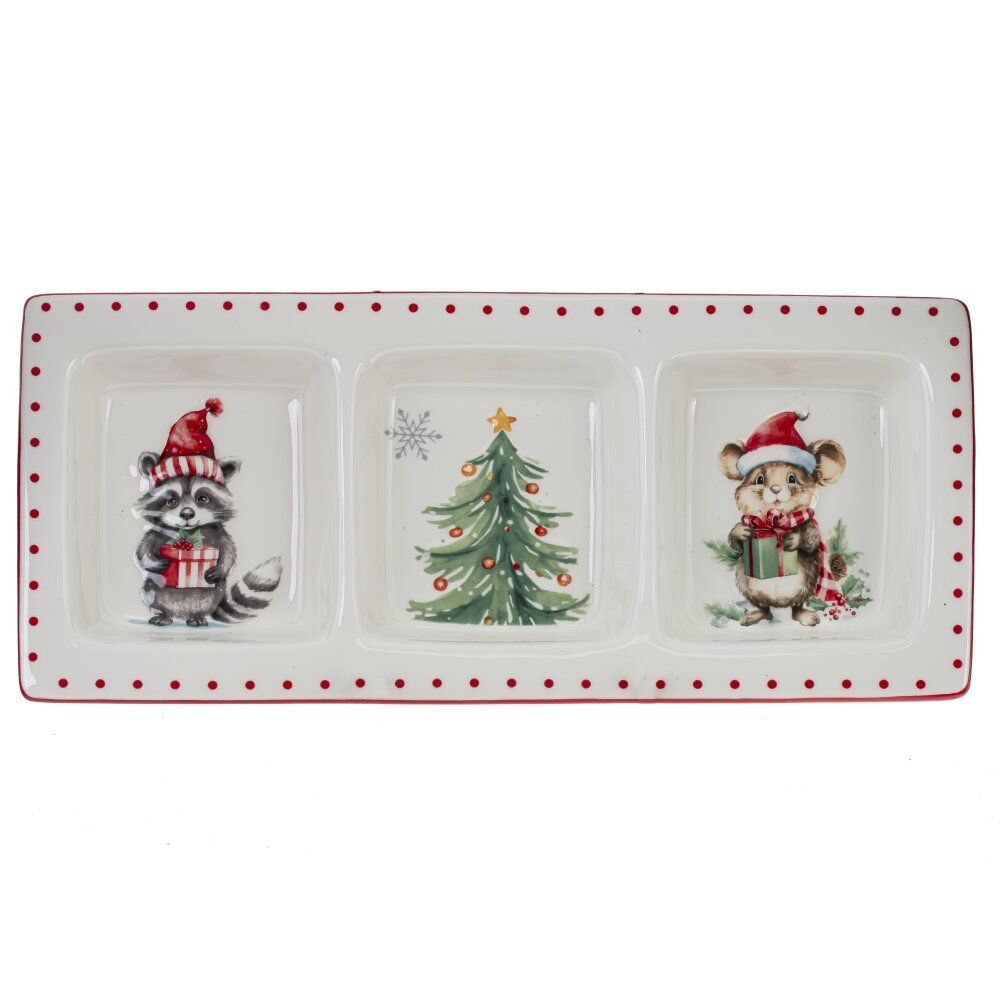 GAEM Менажница "Новогодний подарок", L32 W14 H3 см